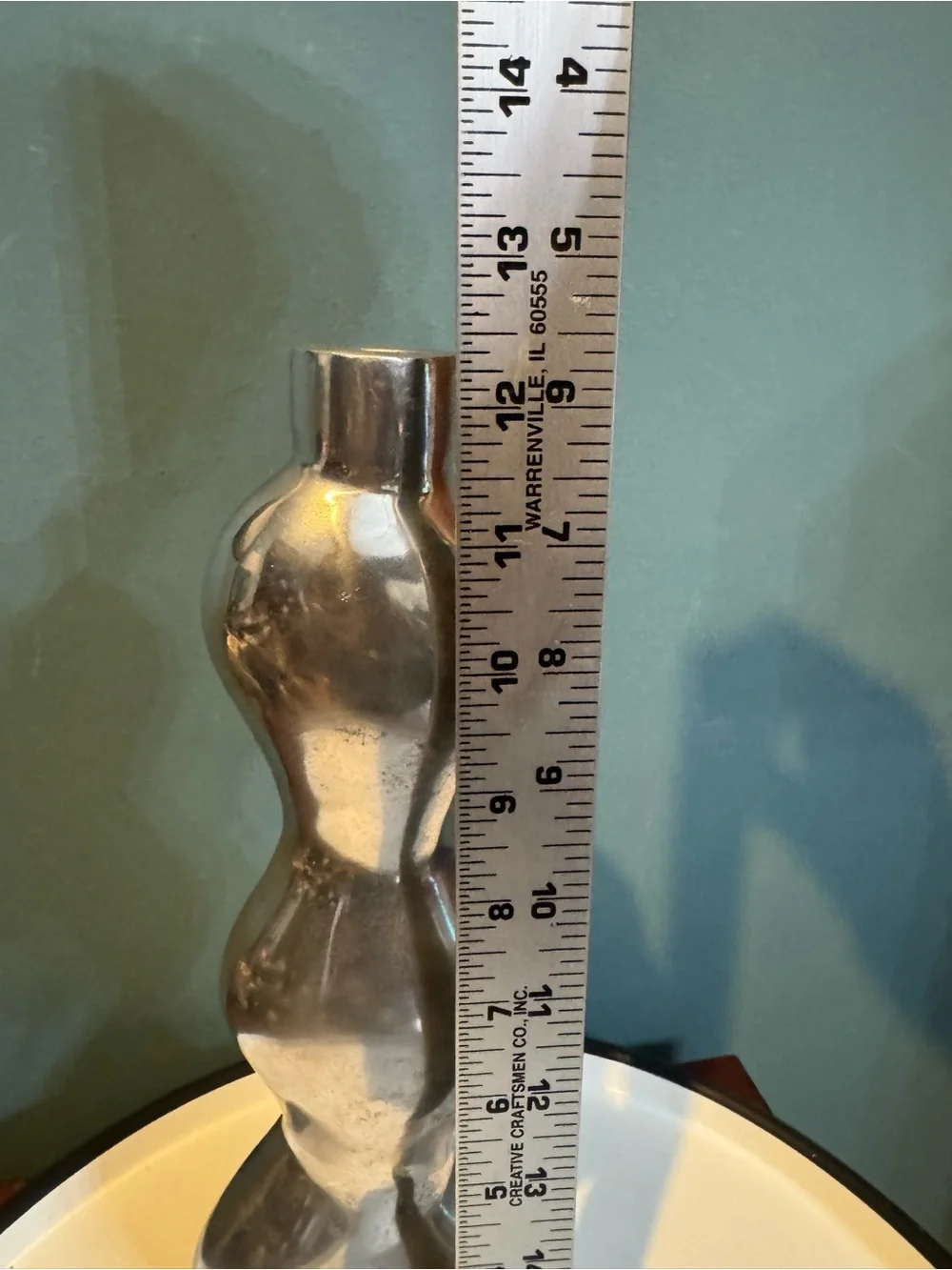 Metallic Sculptural Vase - Silver Modern Home Decor